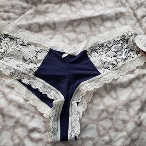 Splendies 1x panties NWT navy blue lace